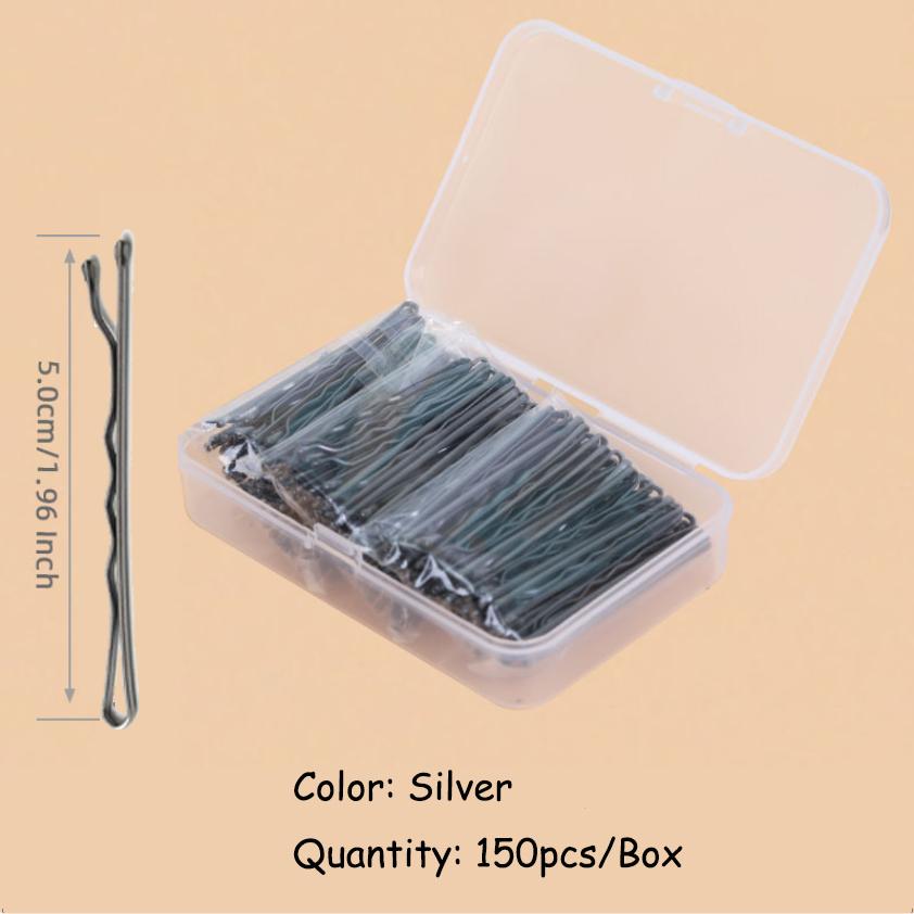 50-150Pcs 5cm Wave Bobby Hair Pins Alloy Hairpins Simple Hair Clip Pins Barrette for Wedding Bride Women Girls Hairstyles Tool