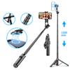 CYKE Magnetic Phone Selfie Stick With Remote Control Double Cold Boot 51.2" Tripod Compatible Camera Fill Light Microphone C20