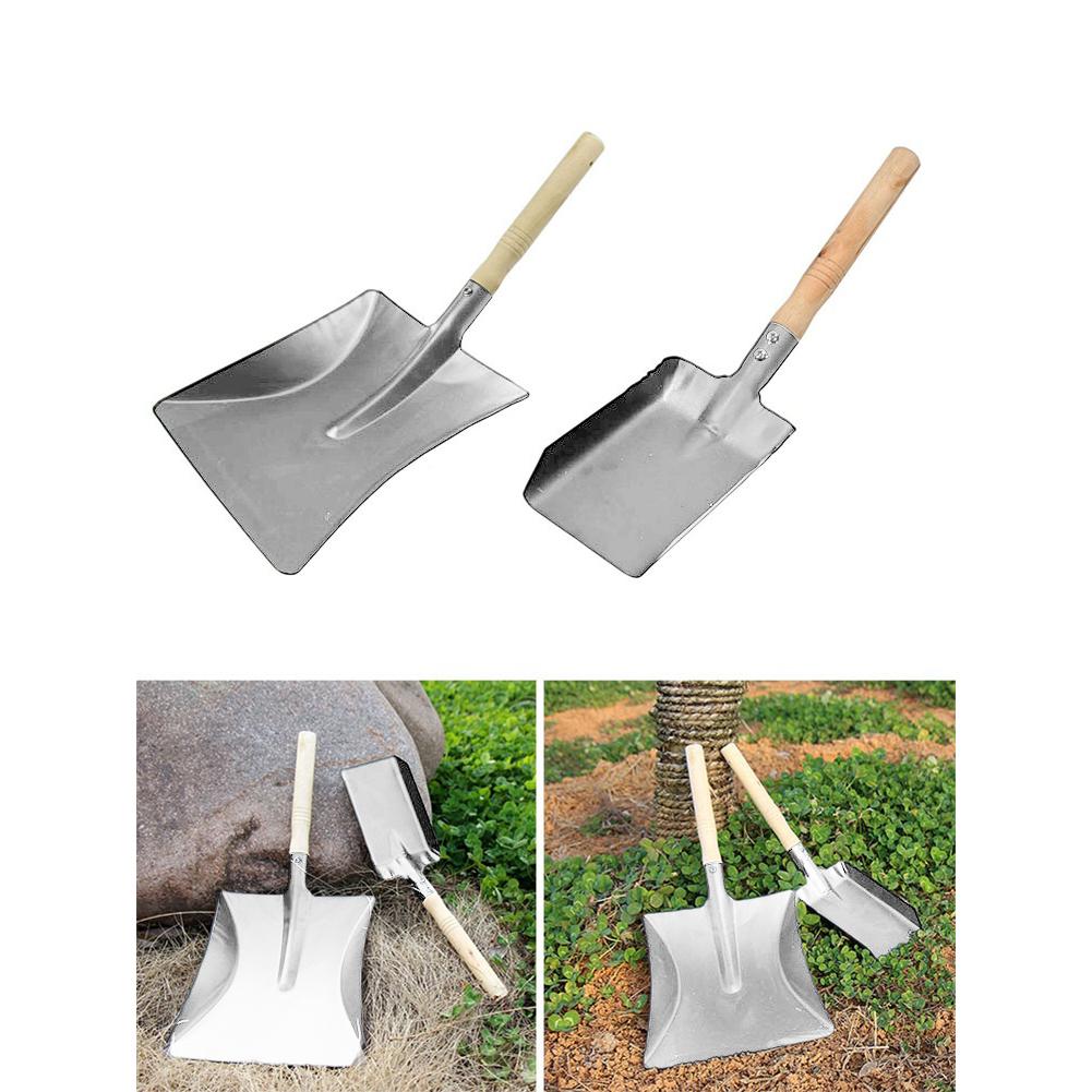 1Pcs Chimney Shovel Stainless Steel Dustpan Ash Shovel Wood Handle Fireplace Multifunctional Garden Hand Cleaning Tools