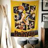 Haikyu!! anime Wall Tapestry Aesthetic Wall Hanging Printed Fabric Blanket Decorative Tapestries for Bedroom Living Room Home Decor