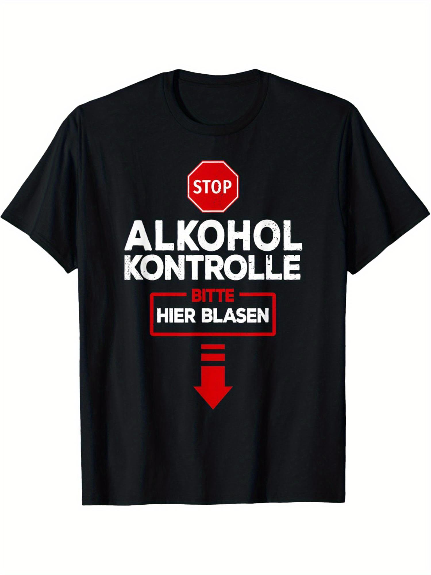 Тест на алкоголь Пожалуйста, подуйте Смешная футболка для теста на алкоголь Смешная мужская футболка Ретро мужская футболка Мужская летняя повседневная футболка - Муж... S разноцветный