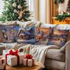 Winter Snow Scenery Pillowcase Printed Polyester 40/45/50Cm Throw Pillowcover Decorative Sofa Cushion Pillowslip Home Decor