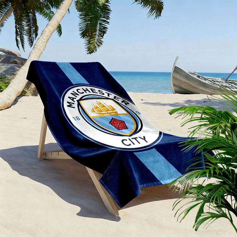 Wild MCFC Victory Print Beach Towel, Large Soft Quick Dry Towel for Beach Camping Swimming