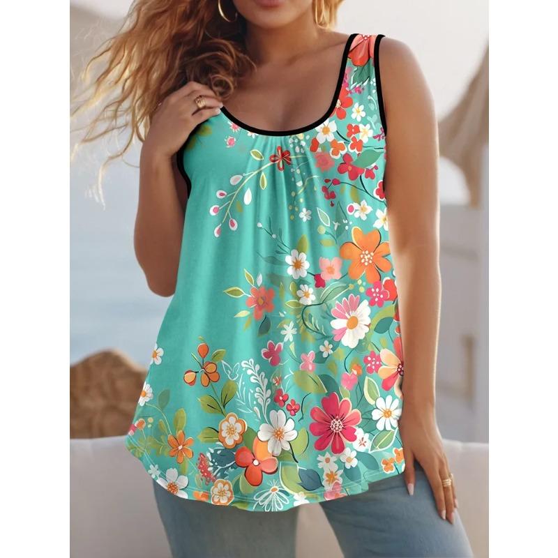 Women's Sleeveless Vest Creative Colorful Pattern Printing Comfortable Soft Fashionable Versatile Summer Oversized Vest