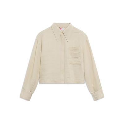 Li Ning Einfaches Freizeitshirt Damen Oberteile Hellbeige ASHT024-1