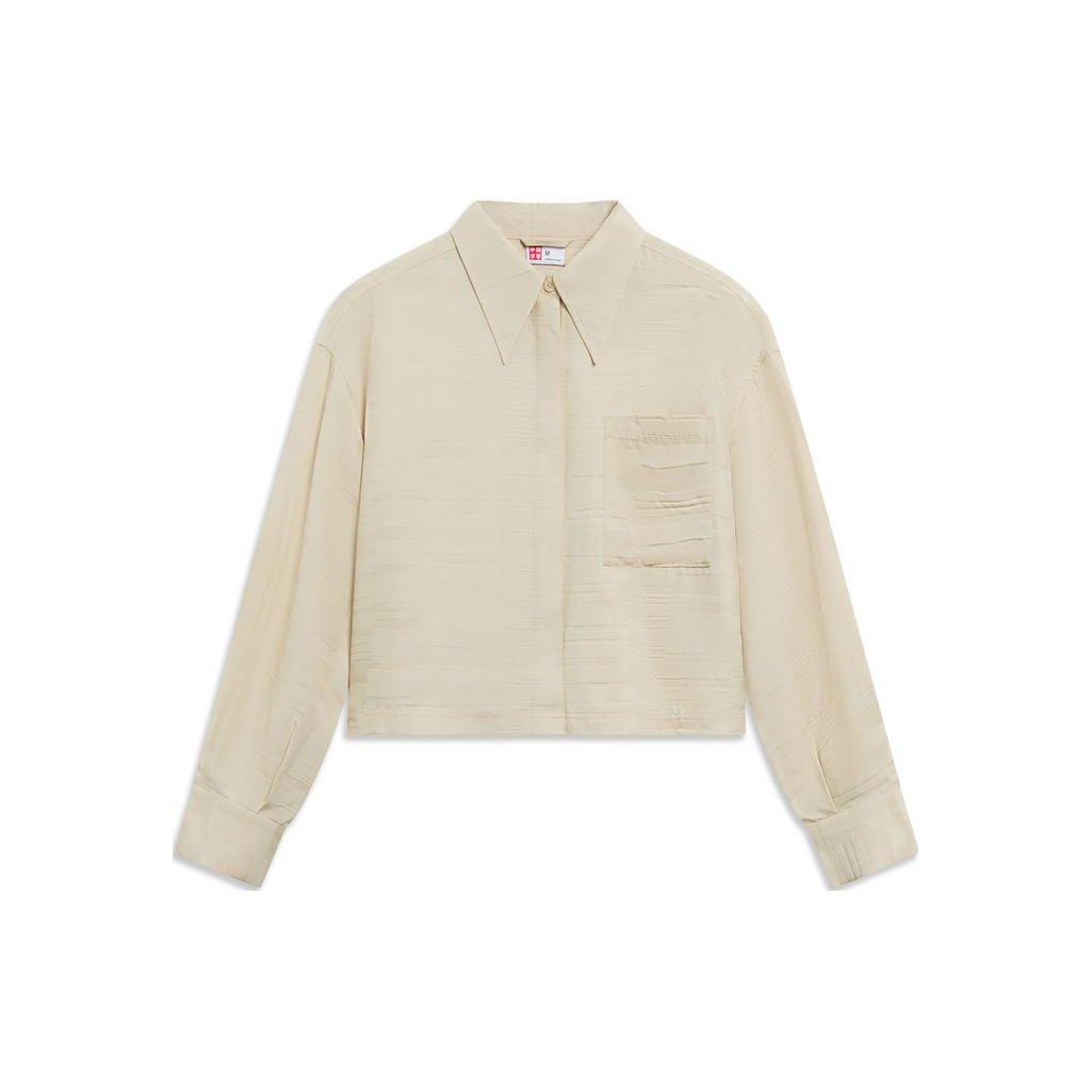 

Li Ning Однотонная повседневная рубашка Женские топы Светло-бежевый ASHT024-1 L