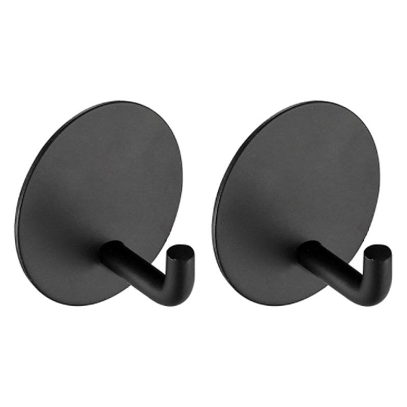 1/2/4/6pcs Stainless Steel Hook, Self Adhesive Towel Coat Hooks, Coat Rack Wall Mounted For Key, Towel, Bags, Cup, Hat