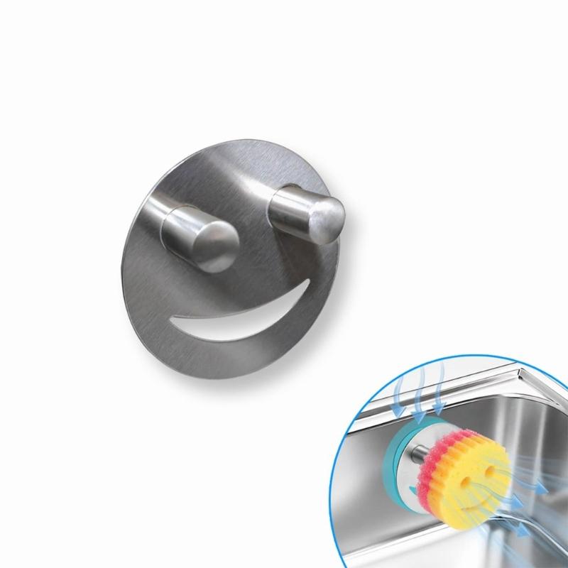 

Rustproof Smiling Face Sponge Rack Holder Bathroom Kitchen Wall Mounted Stainless Steel Storage Hanger J0MC China Mainland