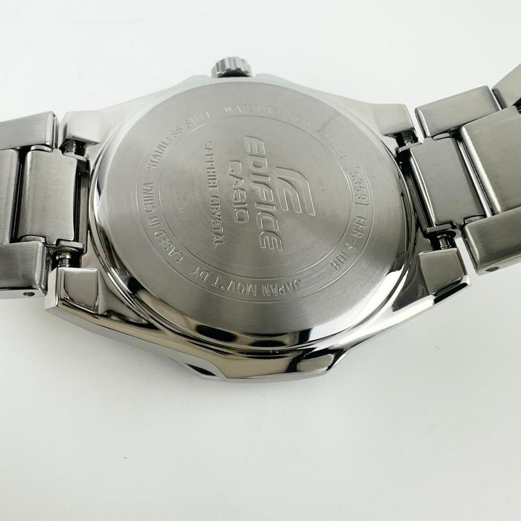 Used New and Unused  CASIO Casio Watch EDIFICE [Domestic Genuine Product] Sapphire Glass Dial White EFR-S108DJ-7AJF Men's Silver