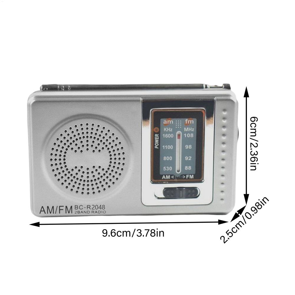 HOT Mini Radio AM FM Battery Operated Portable Radio Best Reception Longest Lasting For Running Walking Home Soundbox R2048