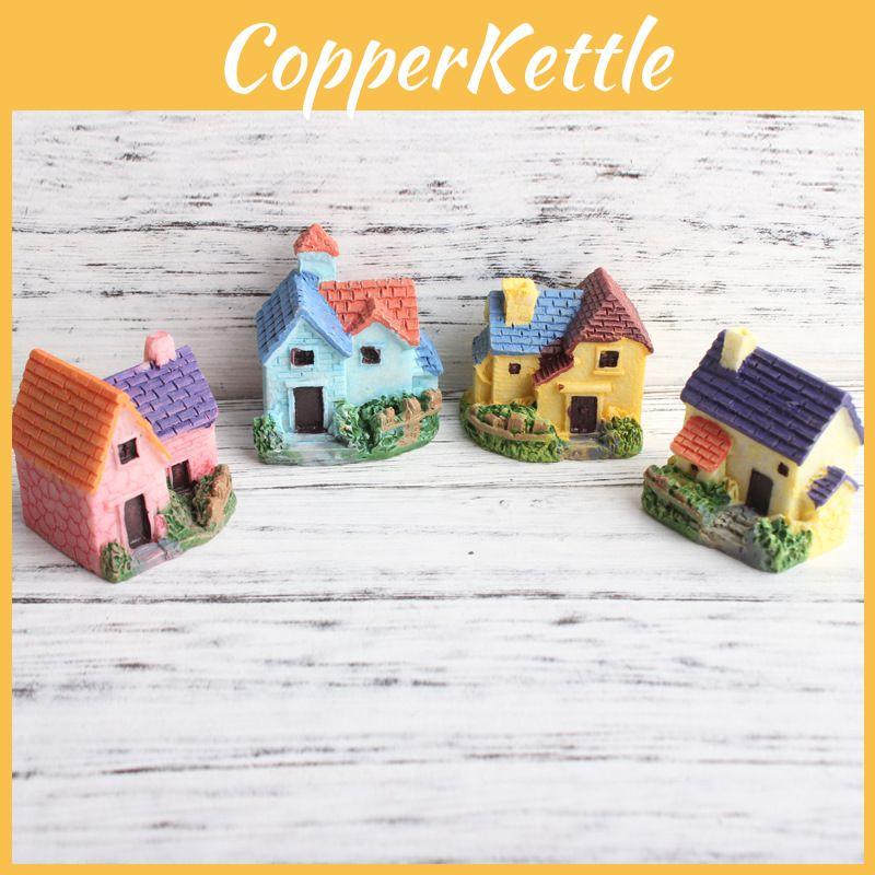 Faszinierende Mini-Haus-Villa aus Harz, ideal für magische Mikrolandschaftsdekoration