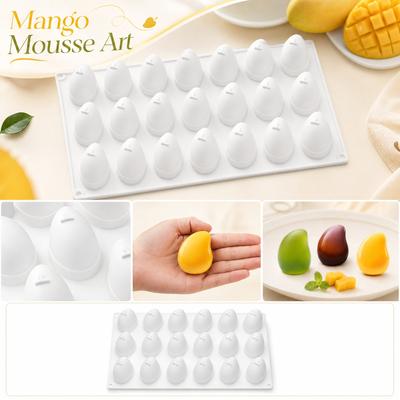 18 Cavity Silicone Mold for French Pudding and Fruit Cake Mousse Flexible Food Grade Non Stick Baking Mold for Easy Release