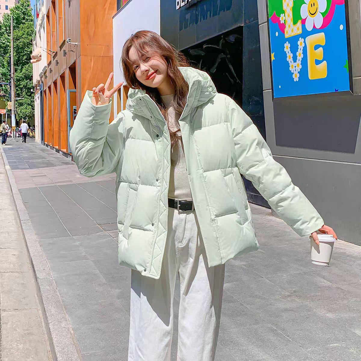 

Winter short down jacket women s 2025 new small loose thickened white duck down jacket XL