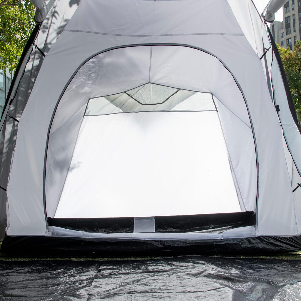 Familien-Campingzelt für 4-6 Personen Kuppel 2 Schlafzimmer 1 Wohnbereich und 1 Vorzelt UV-Schutz Wasserdicht 2000 mm Mehrfarbig