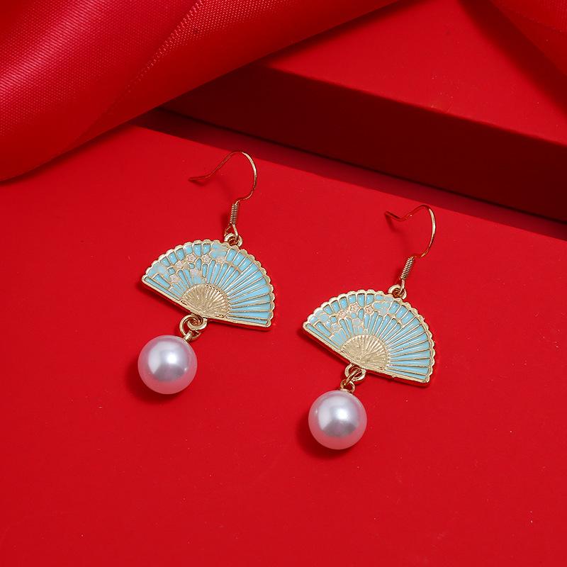 

Серьги-пусеты в китайском стиле с ножом и лошадью, ретро маска пекинской оперы для лица, женственность, длинные серьги с бахромой, красные модные украшения для ушей