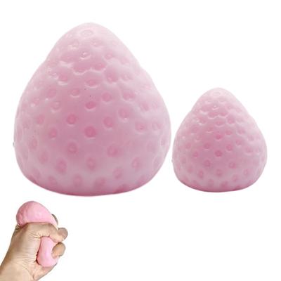 Cute Squeeze Toy Realistic Strawberry Fist Toy Highly Elastic and Soft To the Touch Decompression Toy Relaxation Toy Gift Ages 6 and Up 2 Pieces
