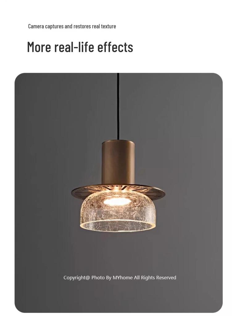 Crackle Pattern Retro Bedside Pendant Light - Modern Luxury Cafe Bar Wall Light