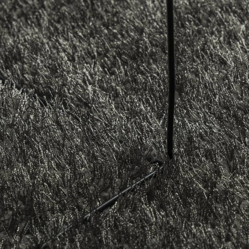 ISTAN High Pile Shiny Rug In Anthracite 100 X 200 Cm