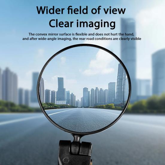 1 Pair Bicycle Handlebar Mount Rearview Mirror 360-Degree Rotation Universal Road Mountain Bike Grip Handle End Mirror Bike Accessories