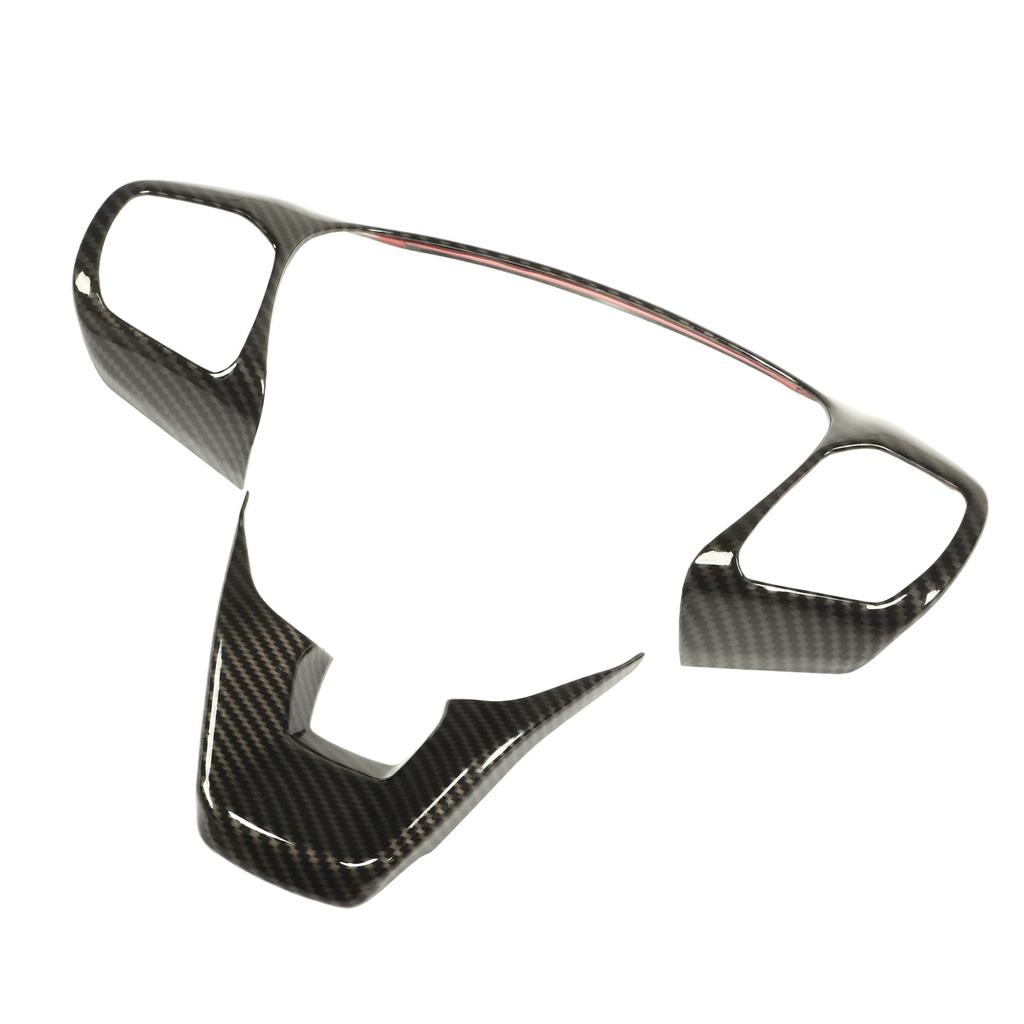 2 Stück Lenkradverkleidung Carbonfaser-Stil Bedienfeld Aufkleber Ersatz für Ford Bronco Sport (CX430) 2021