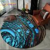 HD Colour Gold Nordic Marble Splendid Round Area Rug,Carpet for Living Room Bedroom Sofa Playroom Decor,kids Non Slip Floor Mat