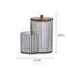Makeup Pad Storage Holder with Lid Waterproof Cotton Swab Organizer Durable Plastic Bathroom Canister for Countertop Vanity Storage