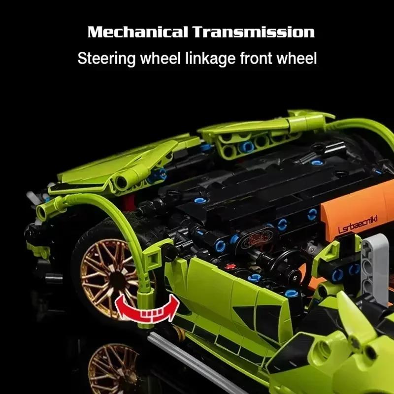 Technical 1:14 1280PCS/1314PCS Building Blocks Race Car Static Model Or Remote Control RC Cars Motor Kits Version Optionals Toys