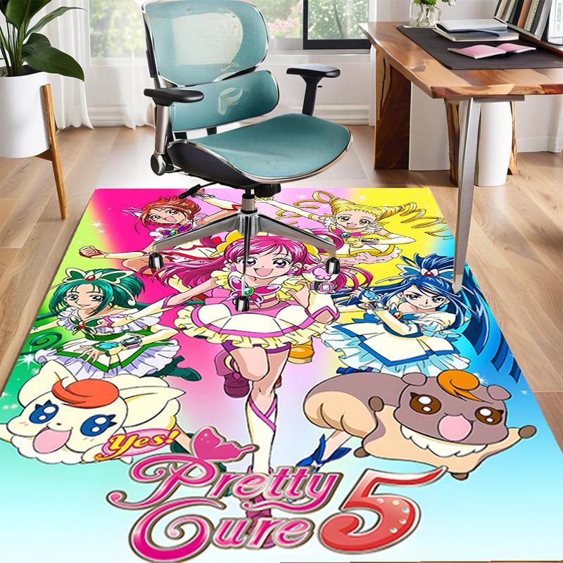 1pc Pretty Cure2 Design Area Rug - Non-Slip, Soft & Cozy Floor Mat for Living Room, Bedroom, Office - Indoor/Outdoor Decorative Carpet