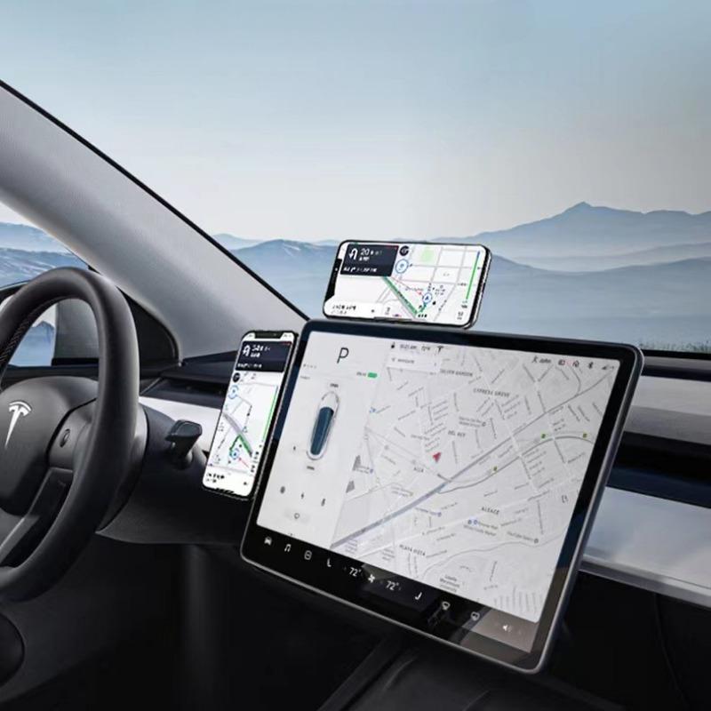 Magnetic Car Phone Holder for Tesla Model 3/Y/X/S for Magsafe IPhone 14 13 12 Metal Expansion Bracket Laptop Screen Side Mount