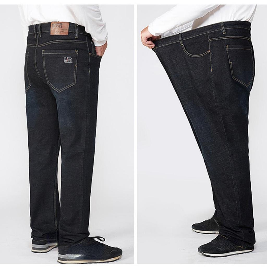 Men's Plus Size Jeans Casual Trousers Oversized Loose Men's Trousers Autumn and Winter 52 Yards