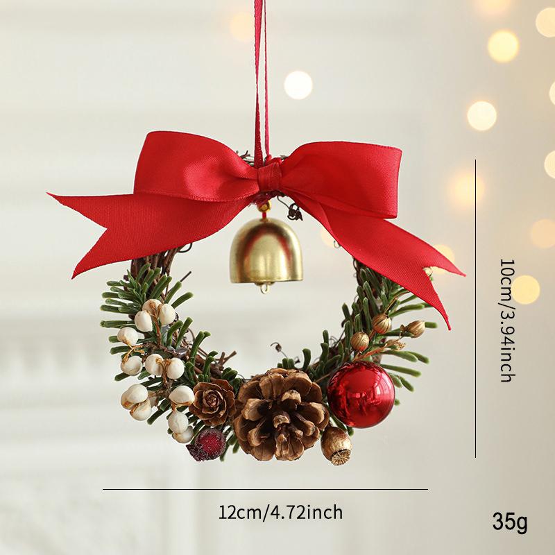Neujahr Weihnachtsdekorationen Glocke Kranz Anhänger Weihnachtsbaumschmuck Atmosphäre Frühling Kreativ Festlich Partyzubehör