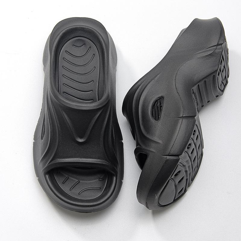 7cm Height Increase Non-Slip Slide Sandals for Women Summer Outdoor New EVA Cushioned Beach Casual Thick Sole Sandals