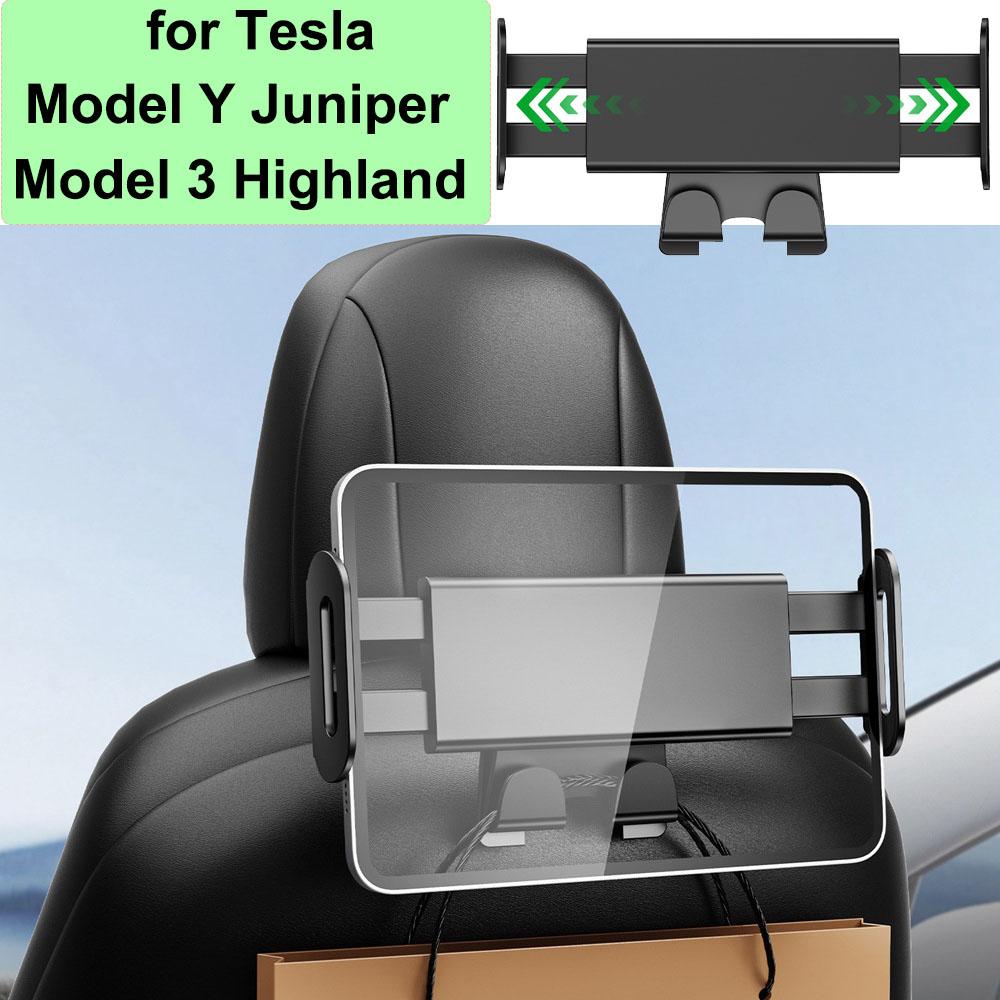 For Tesla Model Y Juniper 2026 Front Seat Backrest Phone Holder Hook Model 3 Highland Rear Seater Laptop Stand Mount for iPhone