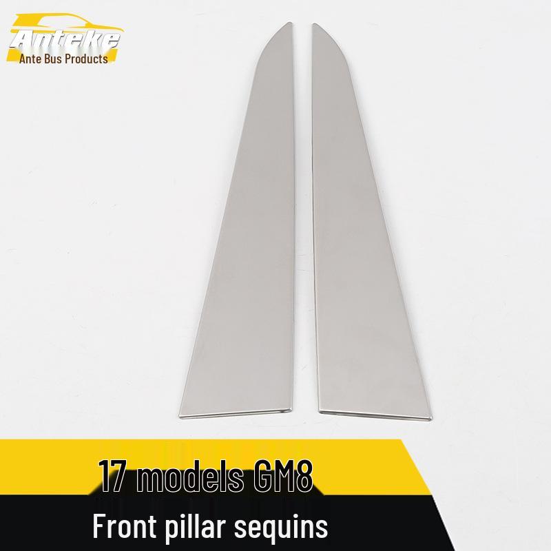 17 GM8 A-Pillar & Center Console Stainless Steel Stickers