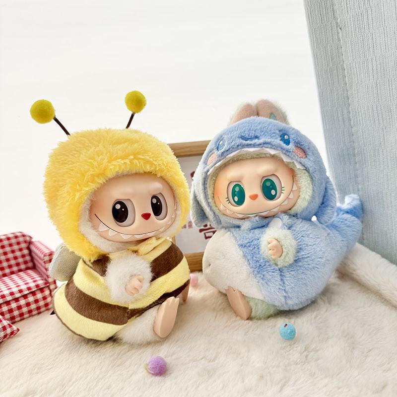 For 15-17cm Labubu Pendant Sitting Baby Shark Bee Dinosaur Cute Dolls Accessories Cute Decoration Little Clothes