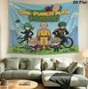Onepunch Man Wall Tapestry Aesthetic Wall Hanging Printed Fabric Blanket Decorative Tapestries For Bedroom Living Room Home Decor
