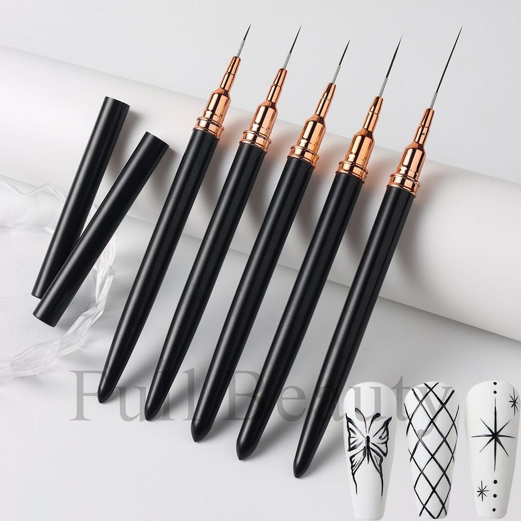 New nail art tools 5 sets Japanese ultra-fine nail art pull line pen hand-painted set