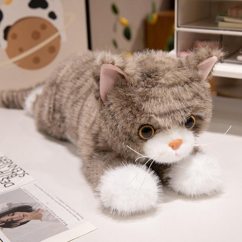 Cute Simulated Pose Cat Doll Plush Toy Doll Children Sleep Comfort Pillow Doll Men and Women Gifts