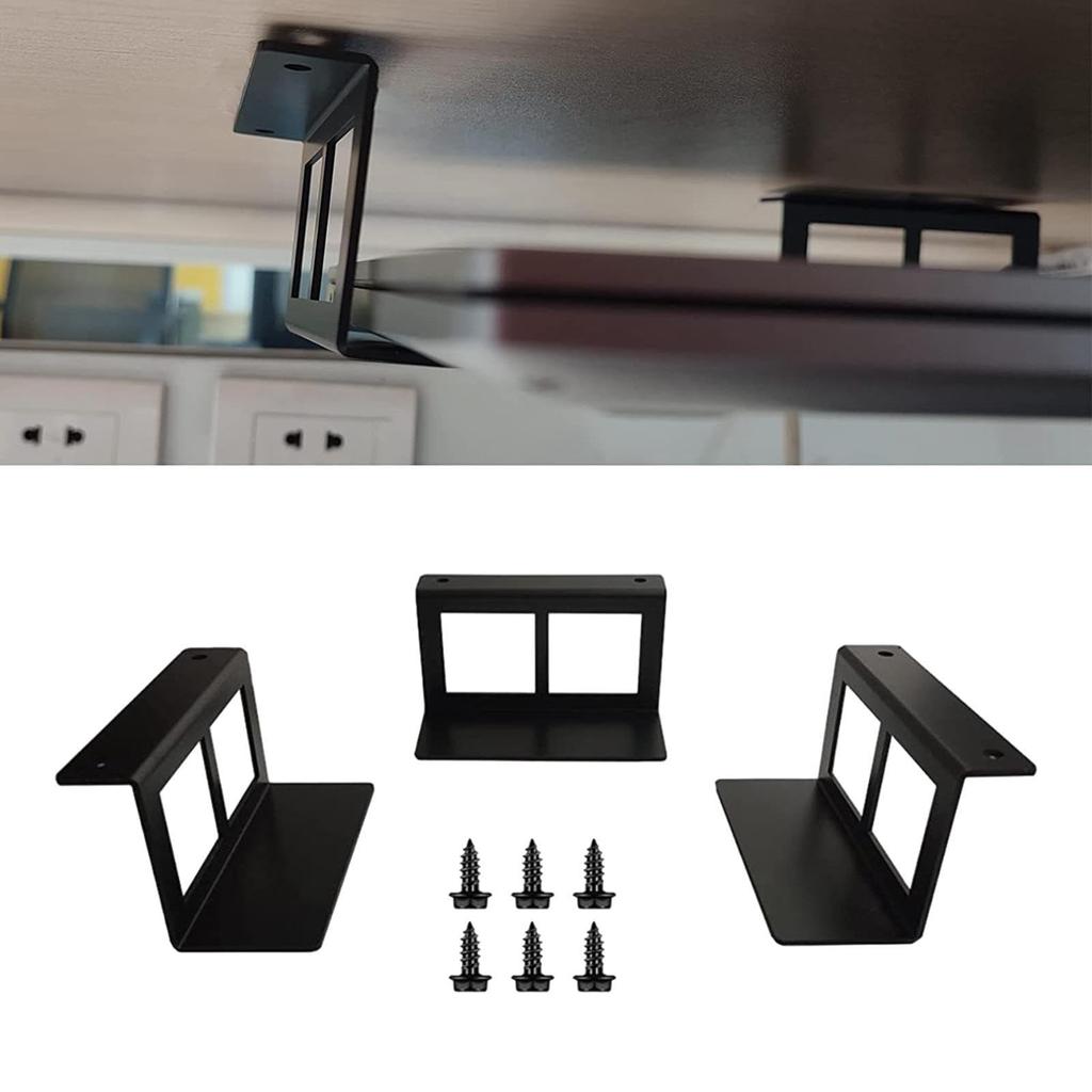 QHStealthy Under-Desk Laptop Mount Bracket Stand Set, Notebook Holder, Easy Installation, Improved Stability, Creative Shelf Notebook Bracket, S