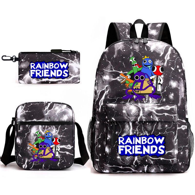 Rainbow Friends Gra Rainbow Friends Plecak Szkoła Podstawowa Torba Szkolna Gwiazda Zestaw Trzech Sztuk
