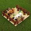 Funny Animal Assembly Block Toys, Cowshed, Pigsty, Sheepfold, Duck Pond, Used For Desktop Decoration Toys for Kids Collect Fans