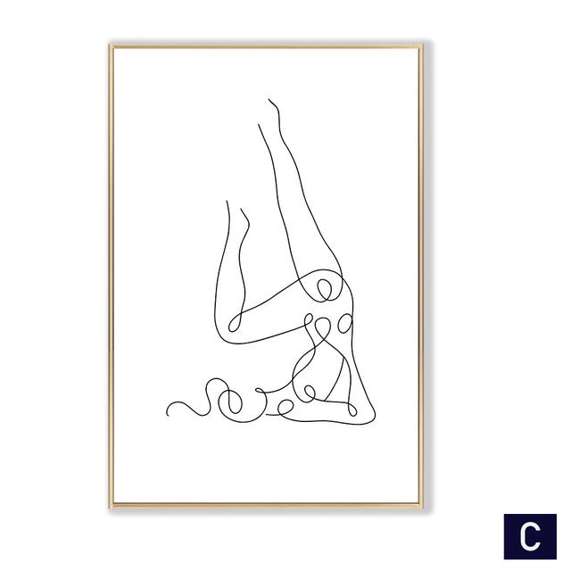 Abstrakte Frau Körper Eine Linie Zeichnung Leinwand Malerei Weibliche Figur Kunstdrucke Nordic Minimalistischen Poster Schlafzimmer Wand Kunst Dekor