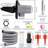 ABKP-Rain Butt Connection Downpipe Set Rainwater Collector For 70- 110 Mm Downpipes Complete Rain Butt Diverter Set With Hose