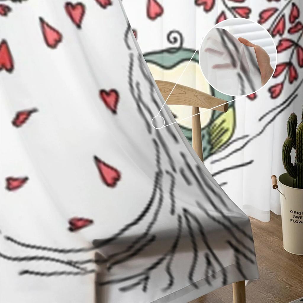 Pár sov na stromě Průsvitné závěsy do obývacího pokoje Dětská ložnice Tylové závěsy Kuchyňské závěsy na okna