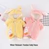 Cozy Newborn Teddy Lambswool Jumpsuit - Warm, Thick, Plush Outerwear for Autumn and Winter