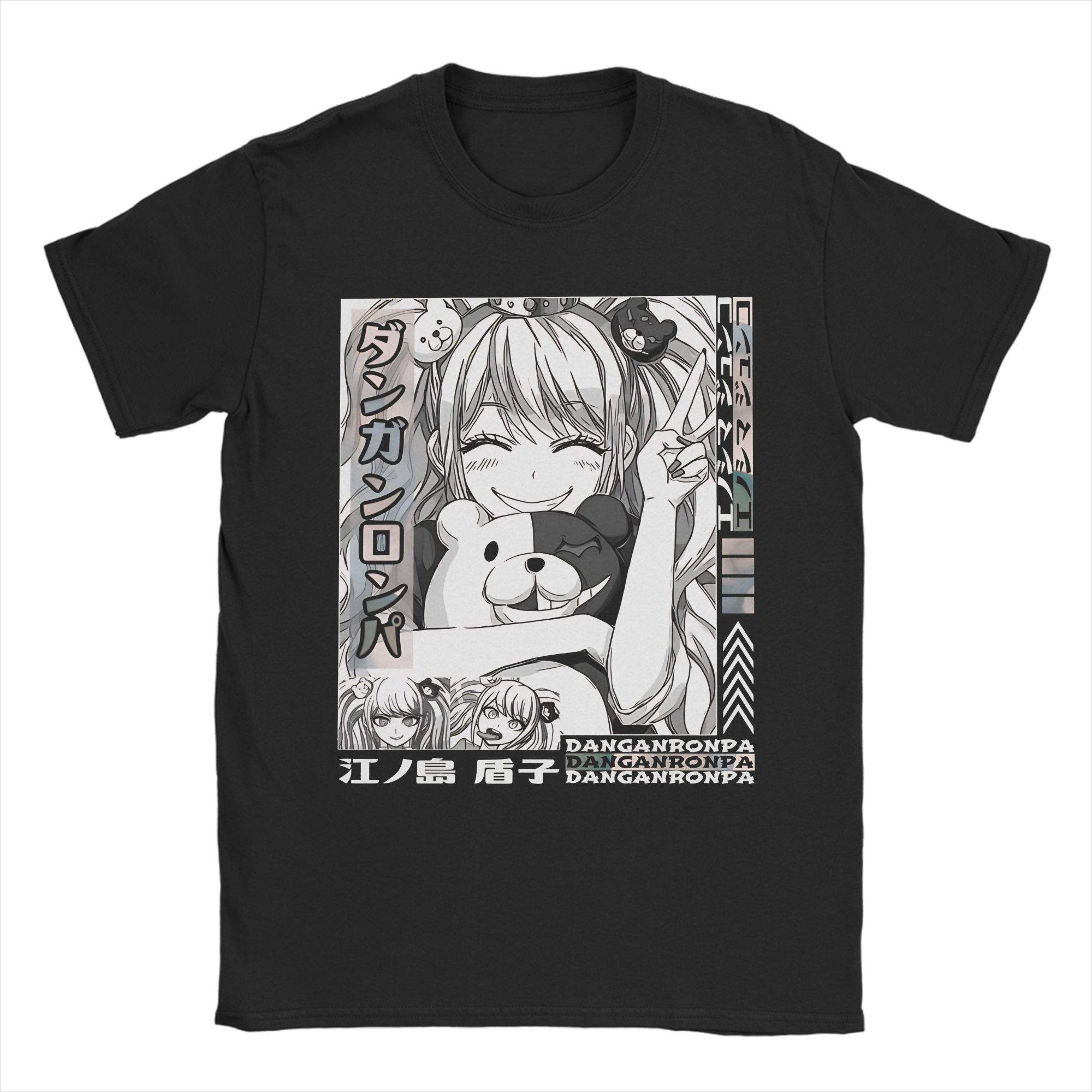 Мужская Женская Футболка с Принтом Junko Enoshima Японская Видеоигра Danganronpa Хлопковая Футболка Одежда S разноцветный