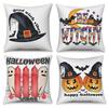Halloween Throw Pillow Covers Pumpkin Ghost Witchy Linen Sofa Bed Pillowcase Square Cushion Cover Spooky Halloween Party Decor