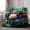 1pc Chimpanzee, Jungle Blanket Lightweight Flannel Blanket Throw Blanket For Sofa, Bed, Travel, Camping, Livingroom, Office yy251015147