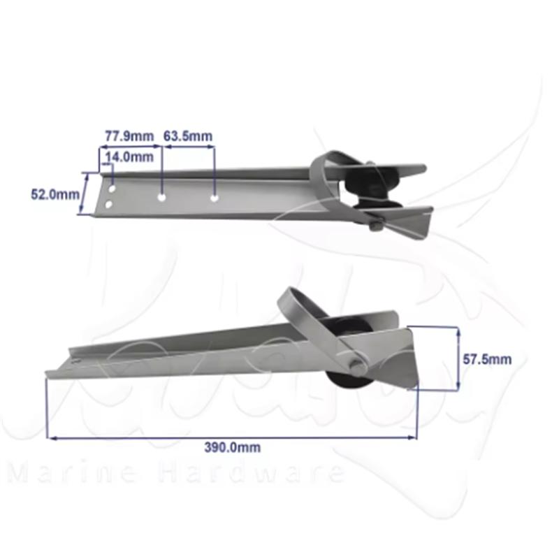 Heavy Duty Boat Bow Anchor Roller Stainless Steel Self-Launching Bow Rollers 15-1/4" Long