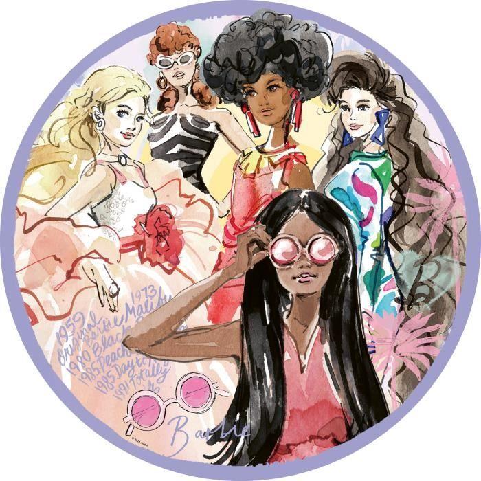 Puzzle rond 500 pièces : Barbie - L'icône du style depuis 1959